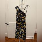 Mac Duggal | FLORAL PRINT DRAPED ONE SHOULDER MIDI DRESS 55630 Photo 9