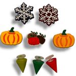 8 Pc Holiday Fall Halloween Winter Xmas Shoe Charm Compat W/ Crocs Jibbitz Set D Photo 0