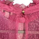 River Island  Pink Lace Ruffle Longsleeve Top Size 10‎ Gender Reveal Polka Dot Photo 6