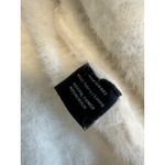 Shaci Blue Womens White Button Up Collared Furry‎ Cropped Jacket Small Photo 10