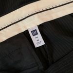 Gap black pinstripe cuffed cropped career office work pants Photo 4