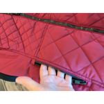 Andrew Marc  Vest Quilted Puffer Women M Full Zip Burgundy Red Equestrian Western Photo 5