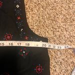 Talbots  Women's Black Embroidered Floral Medallion Button Front Vest Size L Photo 3