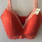 Aerie  Womens Bralette Lace Peach Wireless Bra Adjustable‎ Straps Size 34D NWT Photo 2