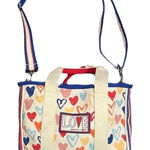 Brighton Red, White & You Mini Canvas Tote Bag with Hearts & Love! Photo 0