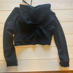 Gymshark Black Cropped Crest Hoodie Long Sleeve Sweatshirt Size Medium Photo 4