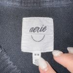 Aerie Black V Neck Oversized Sweatshirt Pullover M Medium Cotton Photo 2