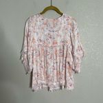 Daytrip Buckle  Floral Criss Cross Neckline Blouse XS Photo 3