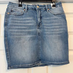 Judy Blue NWT Denim Tummy Control High Waist Skirt Size 1XL Blue Photo 0