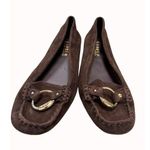 Lauren Ralph Lauren women’s brown leather suede flats loafers size 7.5B SKU 5022 Photo 0