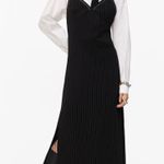 ZARA Black Striped Limited Edition Slip Midi Dress Photo 0