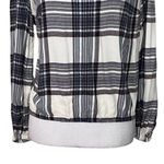 Anthropologie Cloth & Stone Plaid Blouse Women’s Size XS Glacier Purple Rayon 3 Photo 3