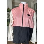 Pink Coconut Boutique Adidas Originals Colorblock Windbreaker Jacket Pink Black Cream Women's S NWT Photo 3