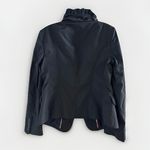 Burberry  London Black Ruffle Collar Blazer Jacket Women's USA 10 Nova Check Line Photo 5