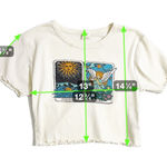 Urban Outfitters Tarot Graphic Crop Baby Tee Starcrossed Lovers Size S Photo 0