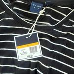 Kaari Blue BlackWhite Stripe Stretch Jersey Knit Hi-Lo Asymmetrical Dress - $99 Photo 3