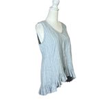Goddess Gear Blue Stripe Hemp Organic Cotton Top Sleeveless Hi Photo 4