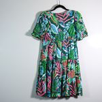 Lilly Pulitzer  Chiara Tiered Cotton Pullover Tiered Sunshine Jungle Dress Medium Photo 3
