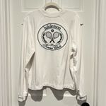 Lululemon Cotton French Terry Crewneck Pullover Tennis Club XL White Alouette Photo 3