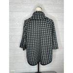 Loft Outlet black & gray houndstooth knit cowl neck poncho sweater Size XS/S Photo 4