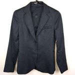 Theory  Women’s Virgin Wool Dark Gray Pinstripe 2-Button Blazer Photo 0