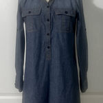 J.Crew  100% Cotton Lightweight Denim Midi‎ Dress - sz S Photo 0