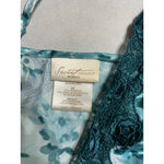 secret treasures Women's Chemise 2X Teal White Floral Lace Trim Photo 2