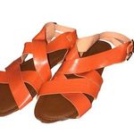 a.n.a  Orange Strappy Double Ankle Strap Sandals Photo 0