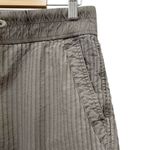 James Perse NWT Linen Blend Drawstring Shorts Size 2 | Medium $245 Olive Stripe Photo 3