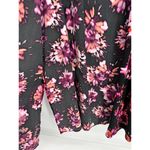 Sejour Black Floral Open Front Cardigan Long Line Women 2X NWT Feminine Photo 2