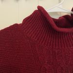 EUC Rachel Roy women’s maroon‎ buttery soft thick knit poncho sweater large Red Photo 2