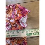 A Byer byer Girl Women Short Sleeve Top Size Large Elastic Floral Colorful Hippie Retro Photo 4