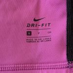 Nike Rare!!  Swoosh High Neck Support Sports Bra‎ Pink Black Small Dri-Fit Photo 6