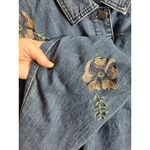 CJ Banks Denim Jacket Embroidered Floral Studded Jean Jacket 3X Blue Size undefined Photo 7