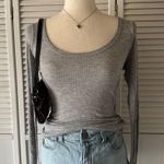 Licorice Y2K Grey Glitter Long Sleeve Top Gray Photo 3