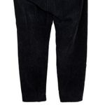 ZARA Corduroy Straight Leg High Rise Cropped Pants Trousers Raw Hem 31 Black Photo 5