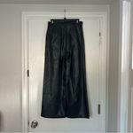 We Wore What Black Vegan Faux Leather High Rise Wide Leg Pants Trousers 28 Photo 3