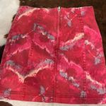 Free People Denim Mini Skirt Size 2 Back zip closure Tie Dye Pink Photo 3