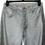 Universal Threads Universal Thread SZ 4R 90's Baggy Jeans Shiny Silver Hi-Rise 100% Cotton New Photo 1