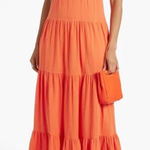 SIMKHAI Mirabelle orange Crinkled organic cotton gauze maxi dress L Size L Photo 0