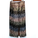 Ombre Stripe Sequin Skirt Womens M Rose Gold Blue Black Bling Glam Dressy Formal Size M Photo 1