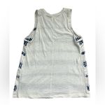 Madewell  Ladies White Navy Print Embroidered Tank Top Size Small Photo 1