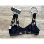NEW NWT $120 Mira Zadeh Jamie Top Mesh Bolt Swimsuit Bikini Beach Surf Black M Size M Photo 3