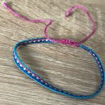 Pink and blue friendship bracelet Photo 1