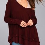 Free People Burgundy Thermal Tunic Top Photo 0