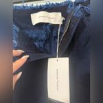 NWT Marquise Almeida denim Navy Blue flare/Raffle jeans with frayed hem Size 25 Photo 2