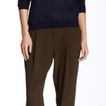 Vince  Pants Womens Size 0 Green Waistband Inset Poly Harem Jogger Photo 0