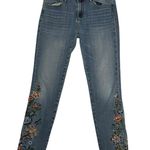 Driftwood  Jeans Women 30 Classic Fit Jackie Floral Embroidered Denim Boho Fringe Photo 0