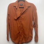 DAS Button Front Long Sleeve Women's Brown Shirt Size Large Breathable Photo 0