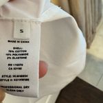 Helmut Lang  Gathered Button-Front Long Sleeve Knot White Shirt | S Photo 5